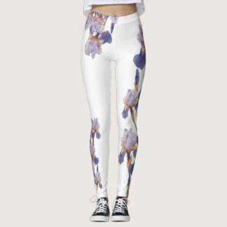 Aquarel geschilderde irisbloem leggings