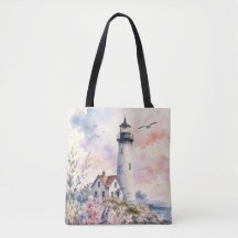 Aquarel Geschilderde Vuurtoren
