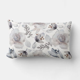 Aquarel Geschilderde Winter Hulst Bloemen Natuur Kussen