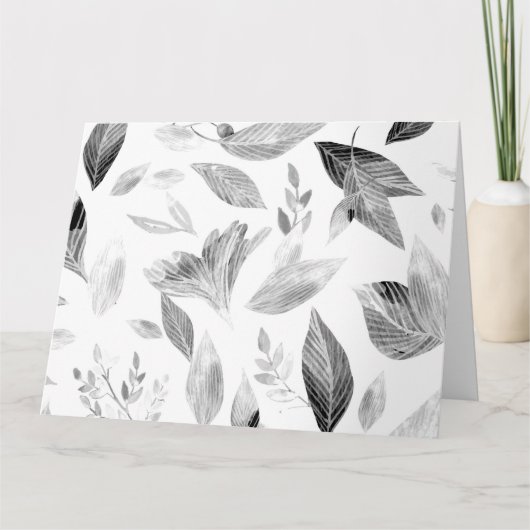 Aquarel gevallen bladeren 8 bedankkaart (Voorkant)