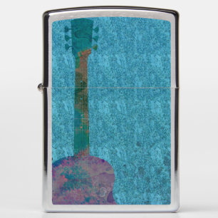 Aquarel Gitaar Blauw Muzikaal Uniek Gepersonalisee