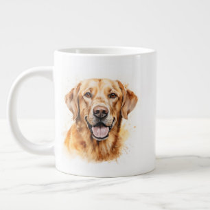 Aquarel Golden Labrador Retriever Hond Extra Grote Beker