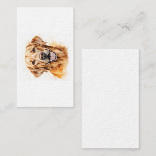 Aquarel Golden Labrador Retriever Hond Visitekaartje (Voorkant / Achterkant)
