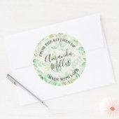 Aquarel Groen FROM THE KITCHEN Ronde Sticker (Envelop)