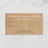 Aquarel Groene Tinten Rustieke Kraft Aanbevelingskaartje (Achterkant)