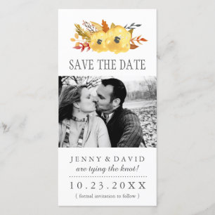 Aquarel Herfst Bewaar de datum Fotokaarten Save The Date