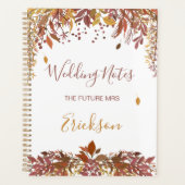 Aquarel herfst bladeren Bruiloft Planner (Voorkant)