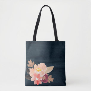 Aquarel Herfst Bloemen Canvas tas