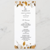 Aquarel Herfst Geel & Wit Bloemenframe Menu (Voorkant)