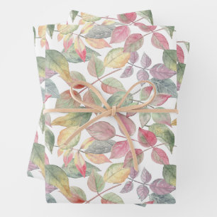 Aquarel Herfstbladeren Botanische Natuur Inpakpapier Vel