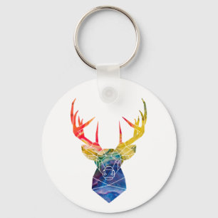 Aquarel hert sleutelhanger