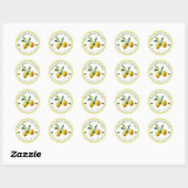 Aquarel Huisgemaakte Gingham Citroenen Label (Vel)