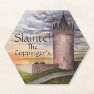 Aquarel Ierse Kasteel Slainte Onderzetter