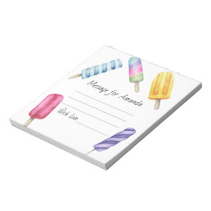 aquarel ijslolly verjaardag tijd capsule bericht notitieblok