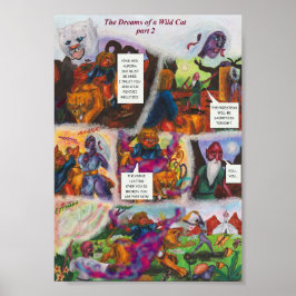 Aquarel Illustratie Comic Korte verhaal fantasie  Poster