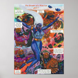 Aquarel Illustratie Comic Korte verhaal fantasie  Poster