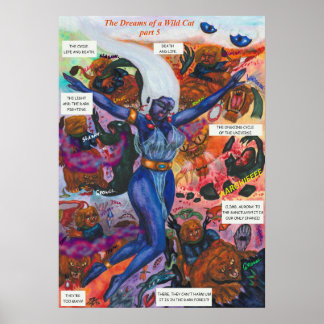 Aquarel Illustratie Comic Korte verhaal fantasie  Poster