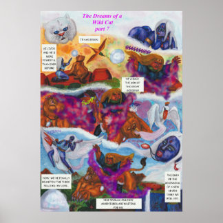 Aquarel Illustratie Comic Korte verhaal fantasie  Poster