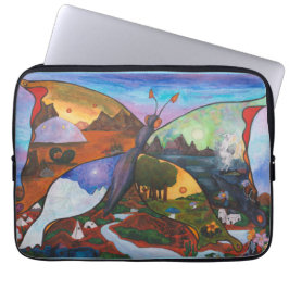 Aquarel Illustratie Fantasie Fascinerende Wereld Laptop Sleeve