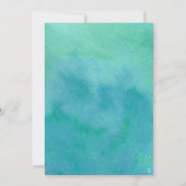 Aquarel kalligrafie strand elopement receptie kaart (Achterkant)