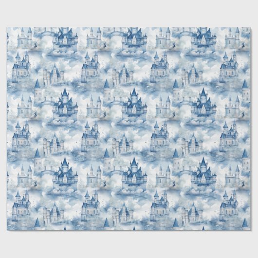 Aquarel kastelen inpakpapier (Vlak)