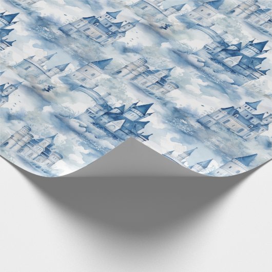 Aquarel kastelen inpakpapier (Hoek)