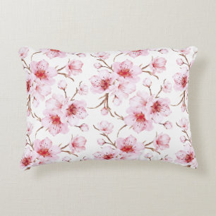 Aquarel Kersenbloesem Roze Wit Accent Kussen