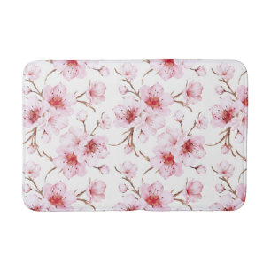 Aquarel Kersenbloesem Roze Wit Badmat