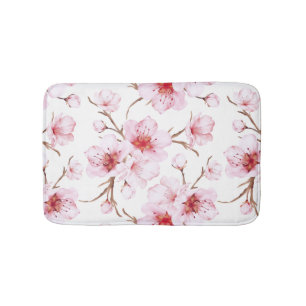 Aquarel Kersenbloesem Roze Wit Badmat