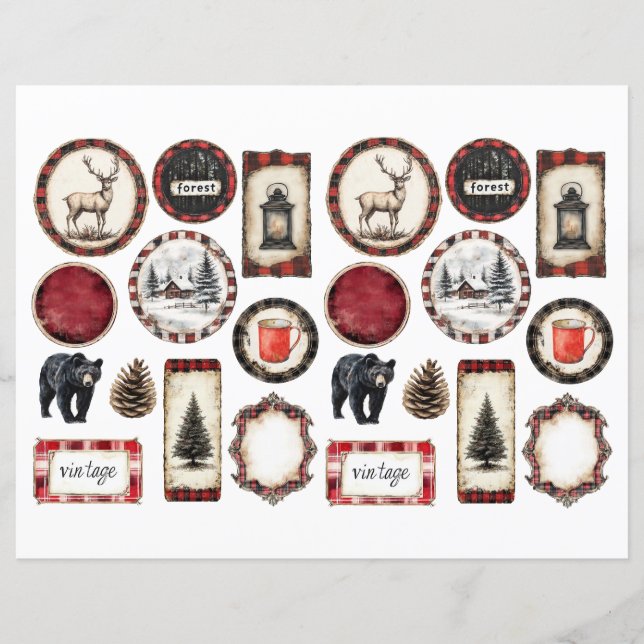 Aquarel Kerst Seizoen Ephemera (Voorkant)