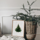 Aquarel kerstboom perfect poster