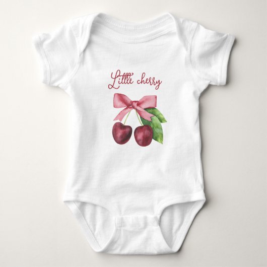 Aquarel kleine kers romper (Voorkant)