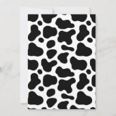 Aquarel koe jongen baby shower kaart (Achterkant)