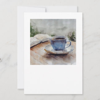 aquarel koffie notitiekaart