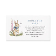 Aquarel Konijn Jongen Baby shower boek verzoek