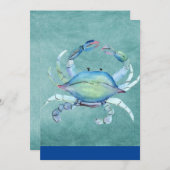 Aquarel Kunst Krab Kaart (Voorkant / Achterkant)