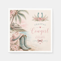 Aquarel, kust cowgirl vrijgezellenfeest