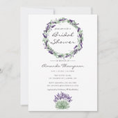 Aquarel Lavendel Bruidsdiner Uitnodiging (Voorkant)
