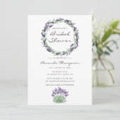 Aquarel Lavendel Bruidsdiner Uitnodiging (Staand voorkant)