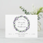 Aquarel Lavendel Trouwuitnodiging Kaart (Staand voorkant)