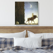 “Aquarel “Leap the Elk” van John Bauer” Canvas Afdruk (Insitu (Slaapkamer))