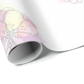 Aquarel Lente Bloemen Inpakpapier – Elegant (Rol Hoek)