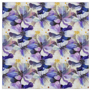 Aquarel Lente Dodelbok Hortensia Bloemen Stof