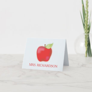 Aquarel Leraar Whimsical Appel Waardering Kaart