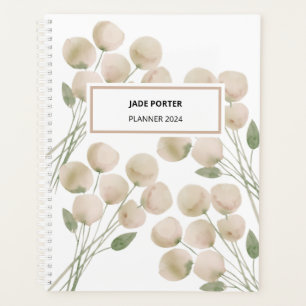 Aquarel Lichtroze Bloemen Weekplanner Planner