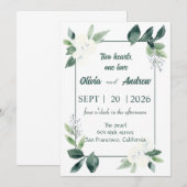 aquarel lijst kaart (Voorkant / Achterkant)