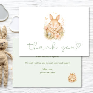 Aquarel Little Bunny Baby Shower Bedankt