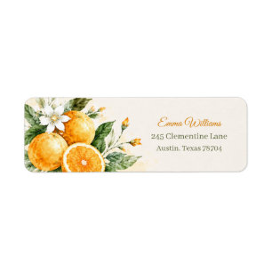 Aquarel Little Cutie Baby Shower Retouradres Etiket
