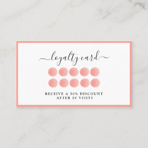 Aquarel Loyalität 10 Kaart Visitekaartje