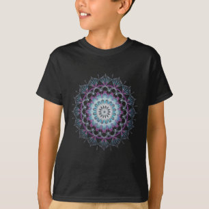 Aquarel Mandala Heilige Fractale Geometrie Kunst T-shirt